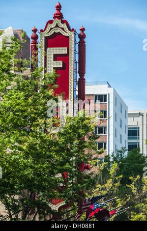 The historic Fox Theatre on Peachtree Street in Midtown is one of Atlanta, Georgia’s premiere venues for live entertainment. (USA) Stock Photo