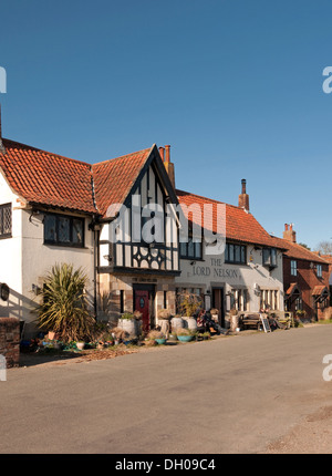 The Lord Nelson Public House on the Norfolk Broads at Reedham, Norfolk, England Stock Photo