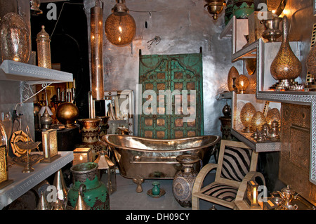 Antique Shop Marrakesh Morocco Medina Souk Market Stock Photo