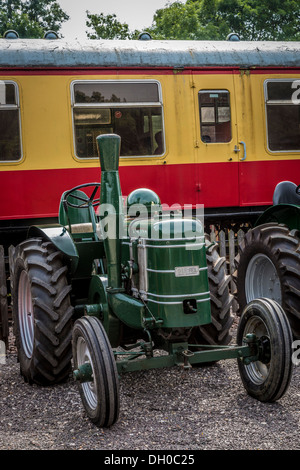 Circa 1950 Field Marshall tractor on display at the Whitwell & Reepham Railway museum, Norfolk, UK. Stock Photo