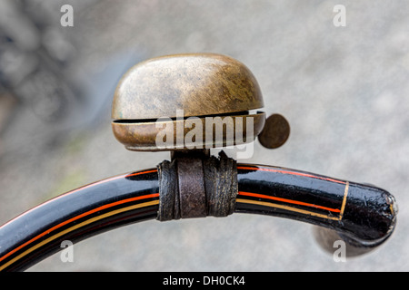 An old brass Bicycle Bell Stock Photo Alamy