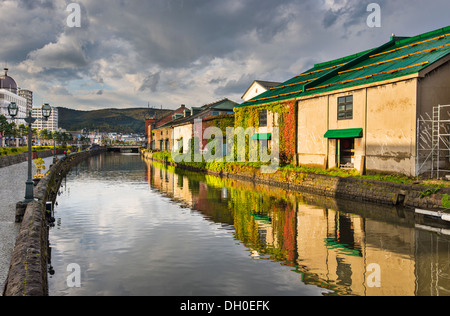 Canals of Otaru, Japan. Stock Photo