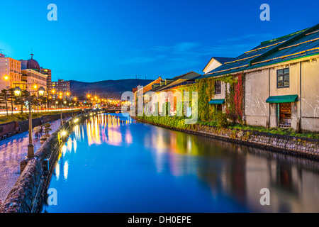 Canals of Otaru, Japan. Stock Photo