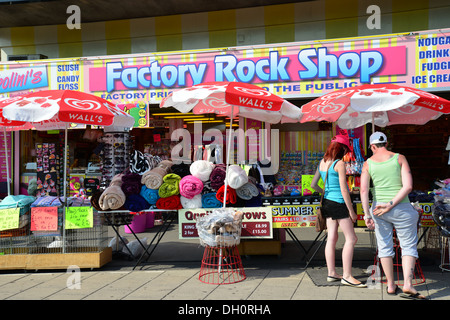 Factory Rock Shop on seafront, Skegness, Lincolnshire, England, United Kingdom Stock Photo