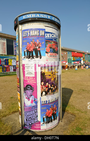 Embassy Theatre advertising Skegness, Lincolnshire, England, United Kingdom Stock Photo