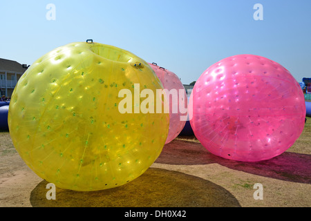 Zorb Experience at Butlins Skegness, Ingoldmells, Skegness, Lincolnshire, England, United Kingdom Stock Photo