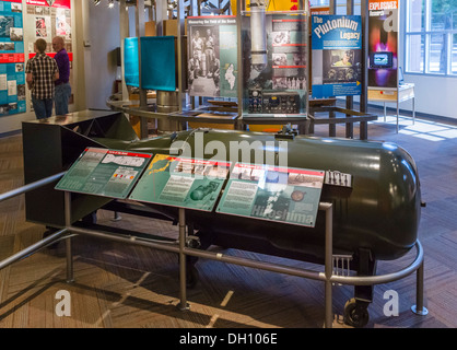 Model of the atomic bomb 'Little Boy' dropped on Japan in WWII, The Bradbury Science Museum, Los Alamos, New Mexico, USA Stock Photo