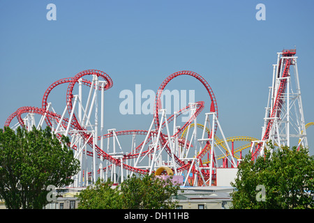 Rollercoaster at Ingoldmells Fantasy Island resort Stock Photo Alamy