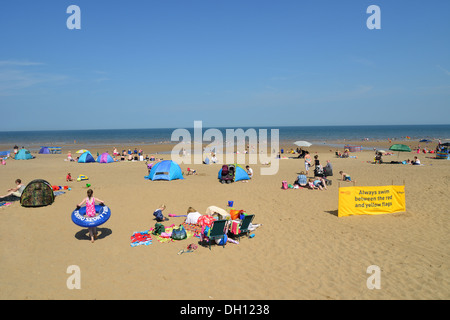 Beach view, Sutton-on-Sea, Lincolnshire, England, United Kingdom Stock Photo