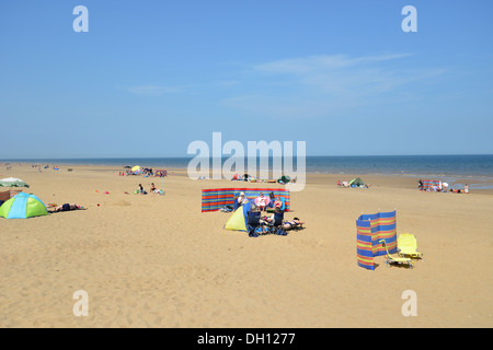 Beach view, Sutton-on-Sea, Lincolnshire, England, United Kingdom Stock Photo