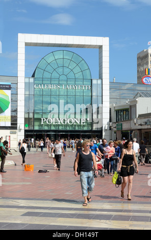 Shoppers Outside Polygone Shopping Center Commercial Center or Shopping Mall Montpellier France Stock Photo