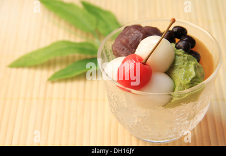 Anmitsu (Japanese dessert) Stock Photo