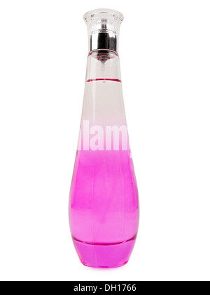 pink perfume bottle isolated on white background Stock Photo