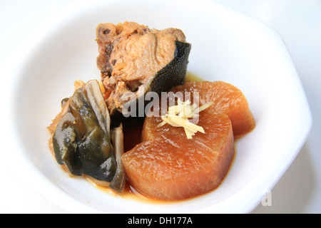 Buri daikon (Simmered yellowtail with radish) Stock Photo