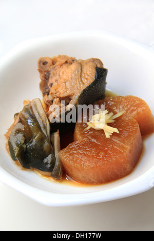 Buri daikon (Simmered yellowtail with radish) Stock Photo