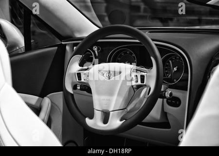 Cab Bentley Continental GT. Black and White Stock Photo