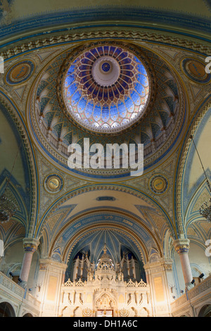 Interior of New Synagogue, Szeged, Southern Plain, Hungary Stock Photo