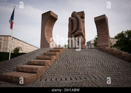 Memorial to the WW2 Nazi deportations from France in Drancy Stock Photo