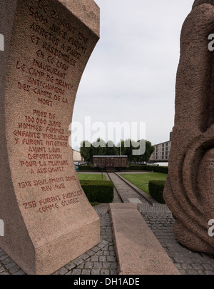 Memorial to the WW2 Nazi deportations from France in Drancy, suburb of Paris Stock Photo