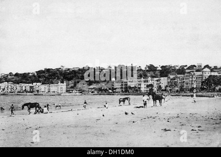 Old vintage 1900s chowpatty beach bombay mumbai maharashtra India - aja ...