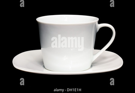 Empty Coffee Cup on Black Stock Photo