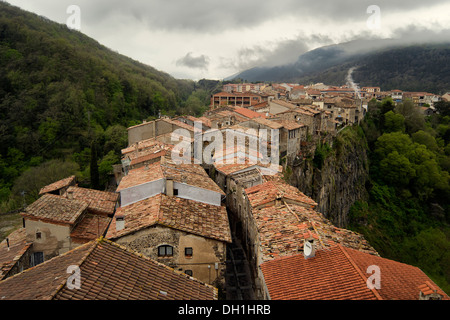 View of Castellfollit de la Roca Stock Photo - Alamy