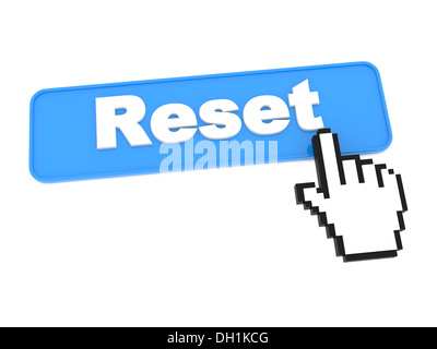 Reset Web Button. on White Background. Stock Photo
