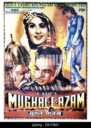 Indian bollywood hindi movie film poster of Mughal E Azam, K. Asif,  Naushad, Dilip Kumar, Madhubala, Prithviraj Kapoor, India, Asia, old  vintage 1900s Stock Photo - Alamy