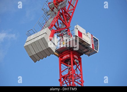 Tower crane on a construction site in London, UK Stock Photo