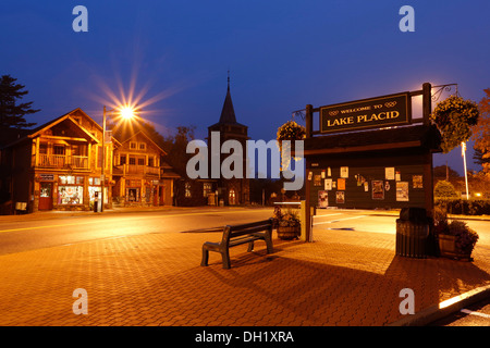 Lake Placid in the Adirondacks, Upstate New York, USA Stock Photo