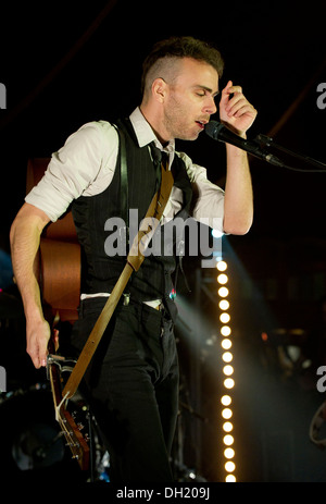 City of Cannes: Israeli singer-songwriter Asaf Avidan in concert during the MIDEM music festival on 2013/01/26 Stock Photo