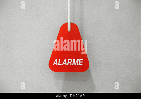 Alarm pull cord Stock Photo