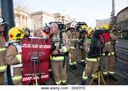 Breathing Apparatus Entry Control Board in use at a fire Stock Photo ...