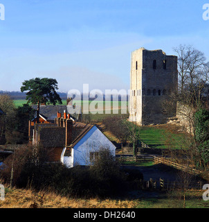 Saint Leonards Tower. A small Norman Keep. West Malling, Kent. Stock Photo