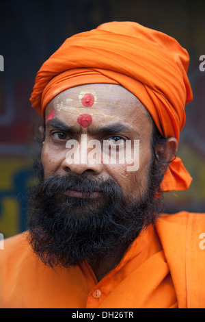 Bearded Sadhu holy man West Bengal, India Stock Photo