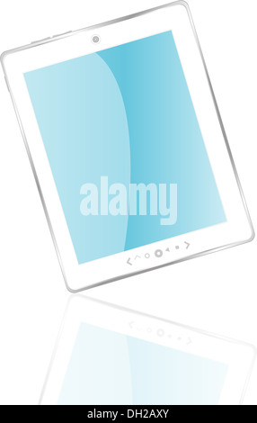 white tablet pc on white background Stock Photo