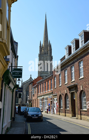 St James' Church from Eastgate, Louth, Lincolnshire, England, United Kingdom Stock Photo