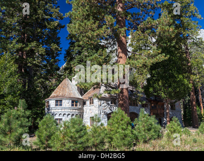 Vikingsholm at Emerald Bay State Park in South Lake Tahoe can be reached by hiking a trail Stock Photo