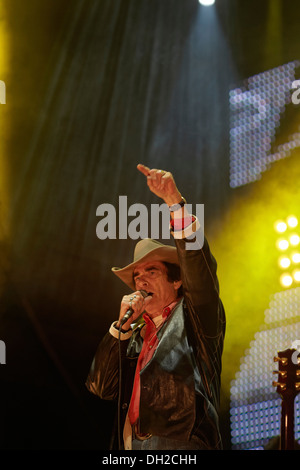 Performance of the country singer Tom Astor, Truck Grand Prix 2012, Nuerburgring, Rhineland-Palatinate Stock Photo