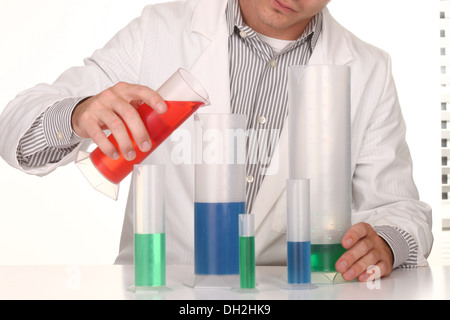 Scientist At Work Using the Scientific Method Stock Photo