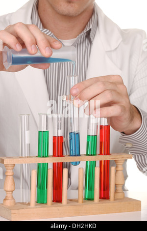 Scientist At Work Using the Scientific Method Stock Photo