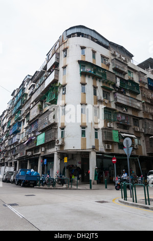 Apartment block in Macau, China. Stock Photo