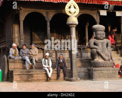 Bhimsen Hindu temple, Bhaktapur, Kathmandu Valley, Nepal Stock Photo