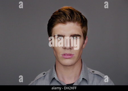 Handsome Young Caucasian Male With Red Hair Stock Photo
