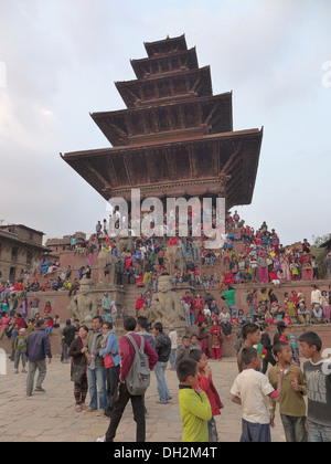 Hindu festival in Bakhtapur, Kathmandu Valley Stock Photo