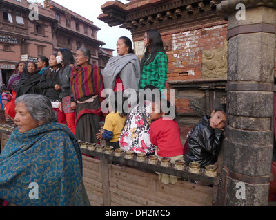 Hindu festival in Bakhtapur, Kathmandu Valley Stock Photo