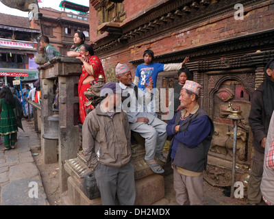 Hindu festival in Bakhtapur, Kathmandu Valley Stock Photo