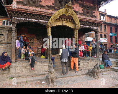 Hindu festival in Bakhtapur, Kathmandu Valley Stock Photo