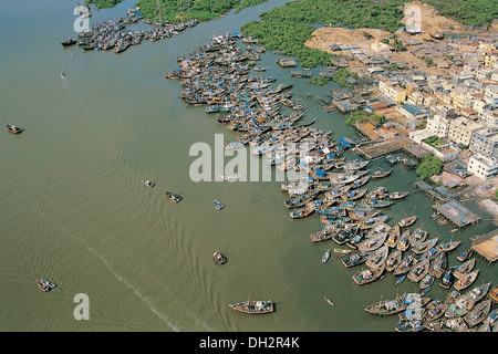 aerial view of versova fishing village at mumbai maharashtra India Stock Photo