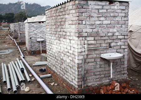 Toilets with wash basins at Haridwar Uttarakhand India Asia Stock Photo